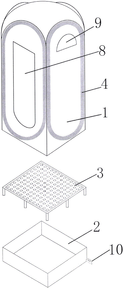 组合式折叠浴房的制作方法