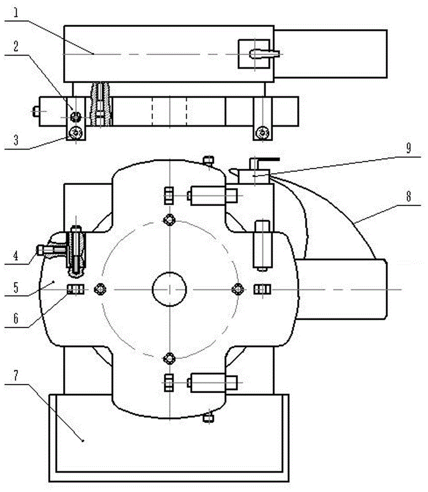 一种LX离合器压盘横销孔的加工装置的制作方法