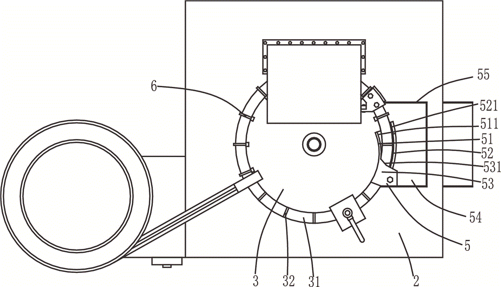一种气门芯槽口切割机的下料装置的制作方法