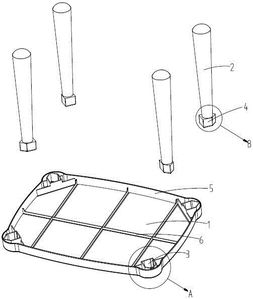 一种桌面与桌腿的连接结构的制作方法