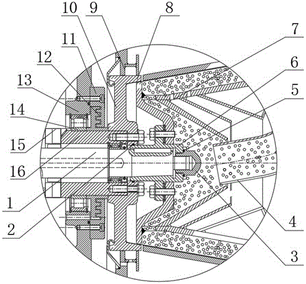 一种卧式螺旋筛网离心机的轴密封结构的制作方法