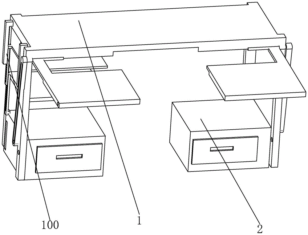 一种展开式办公桌的制作方法