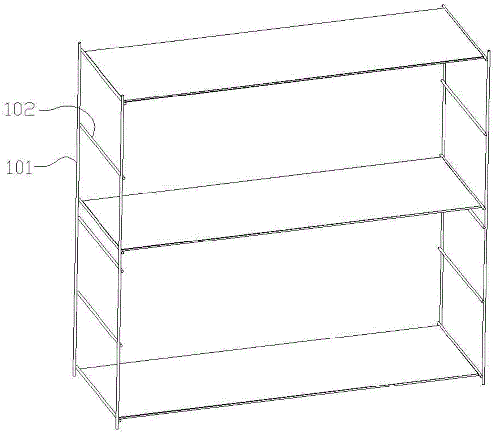 一种用于置物架框架结构的新型支撑架结构的制作方法
