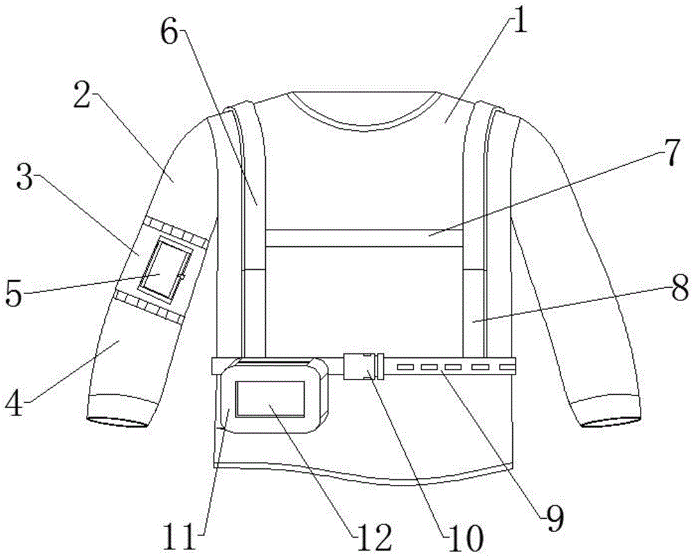 一种方便查看PICC管路便于放置化疗泵的衣服的制作方法