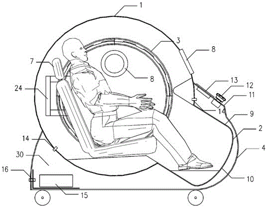 座式单人加压氧舱的制作方法