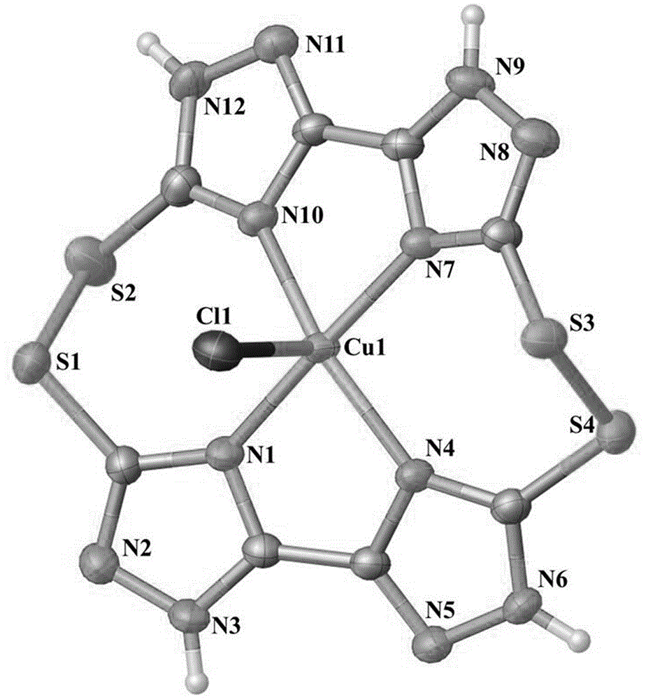 一种含硫-硫键的大环五配位铜(Ⅱ)配合物及其原位合成方法与流程
