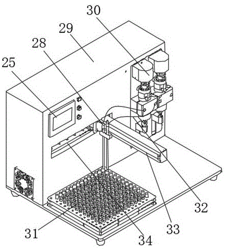一种矩阵式转阀陶瓷泵定量分装机的制作方法