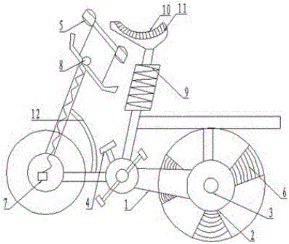 一种带有健身功能的自行车车架的制作方法
