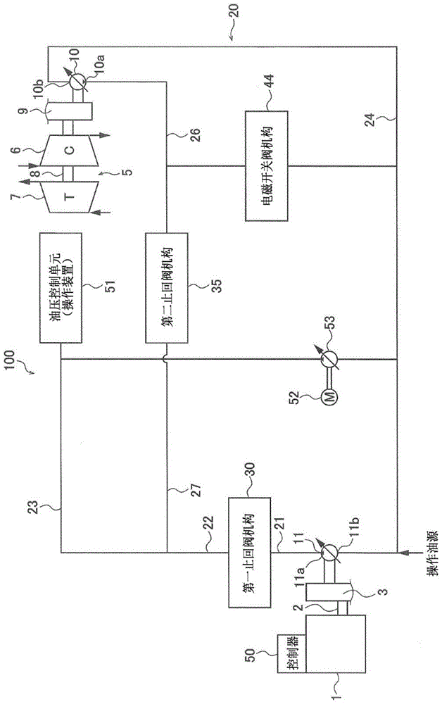 内燃机的增压器剩余动力回收装置及船舶的制作方法