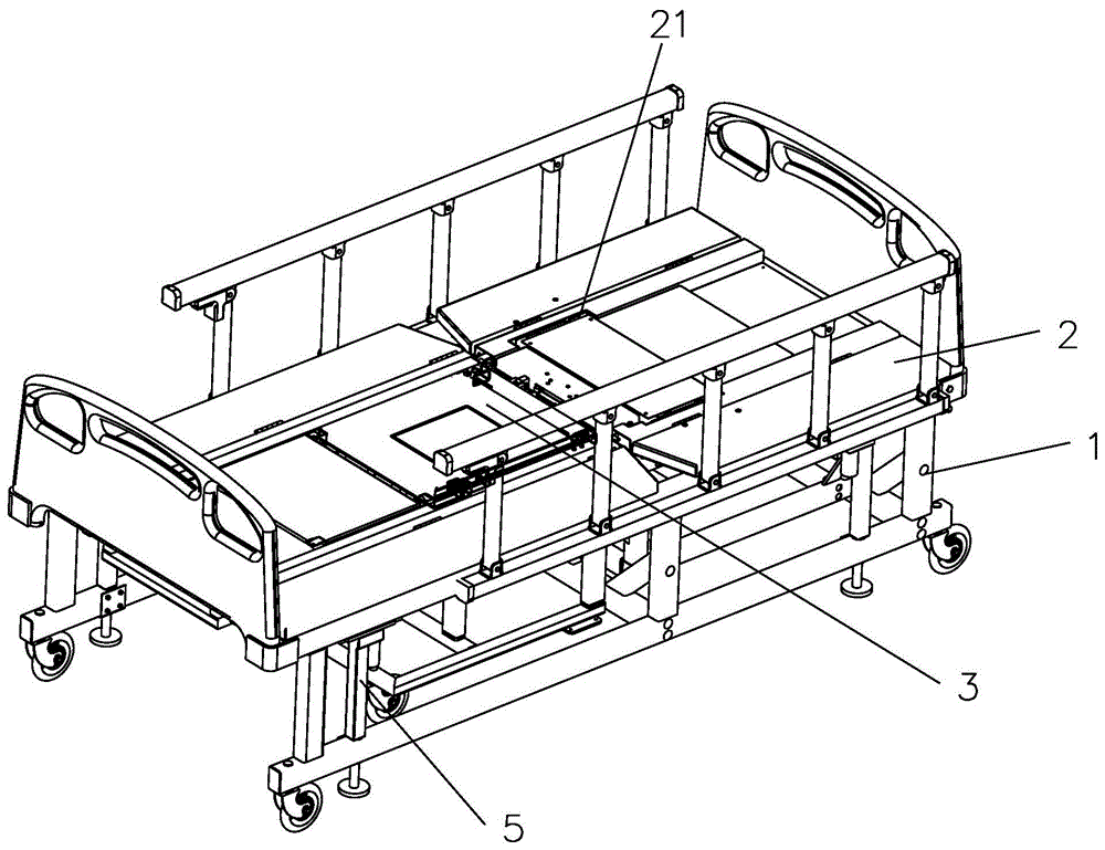 一种床椅分离可整体翻身的护理床的制作方法
