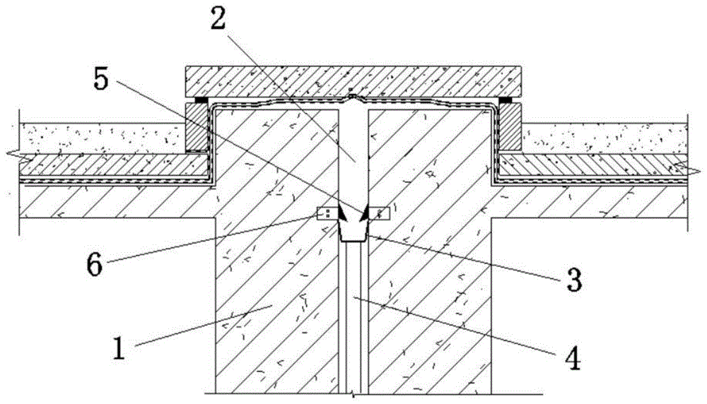 一种高低跨顶板回填区伸缩缝防渗施工方法及装置与流程