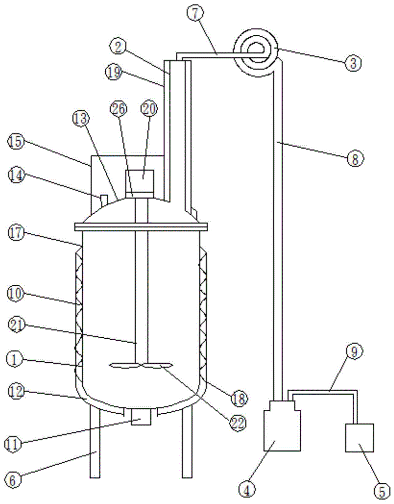 一种高浓度有机废液的蒸馏装置的制作方法