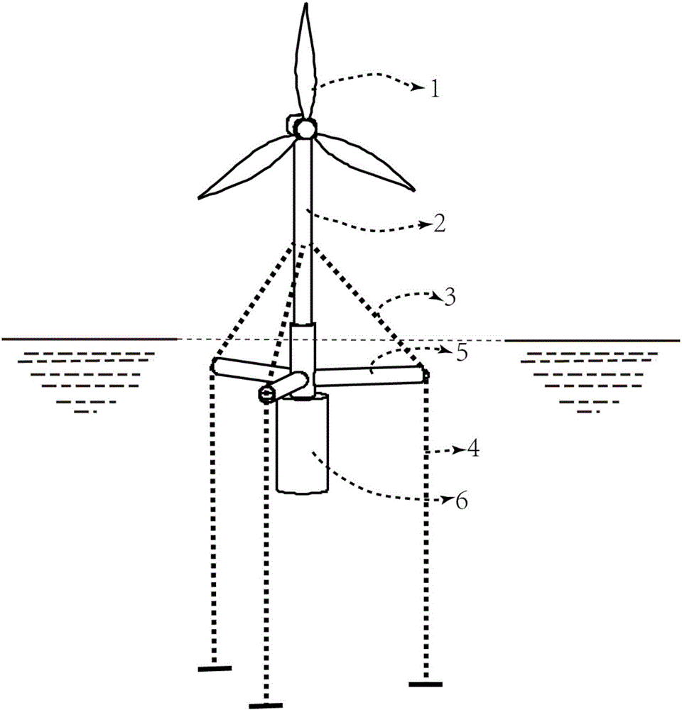 一种索加强型组合式海上风力机支撑结构体系的制作方法
