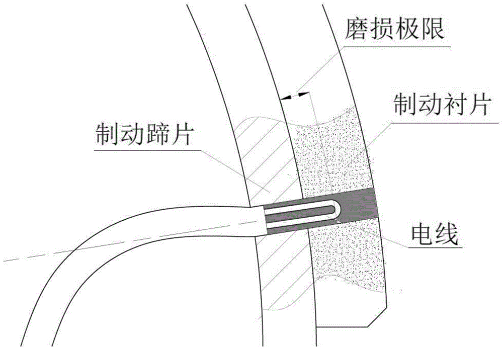 一种扣在自动调整臂蜗杆头上的制动衬片磨损指示报警器的制作方法