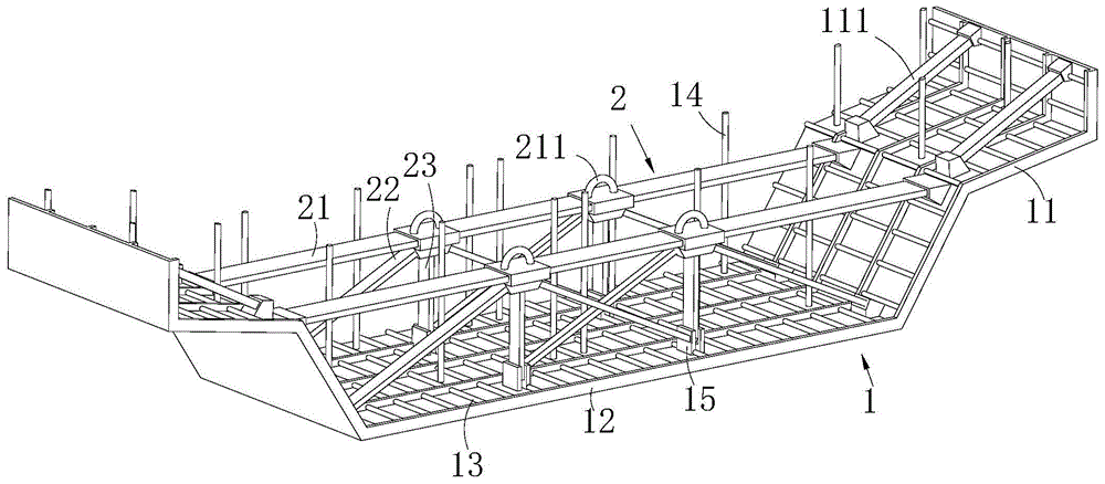 模架悬浇组合体系跨线施工用工件及施工工艺的制作方法