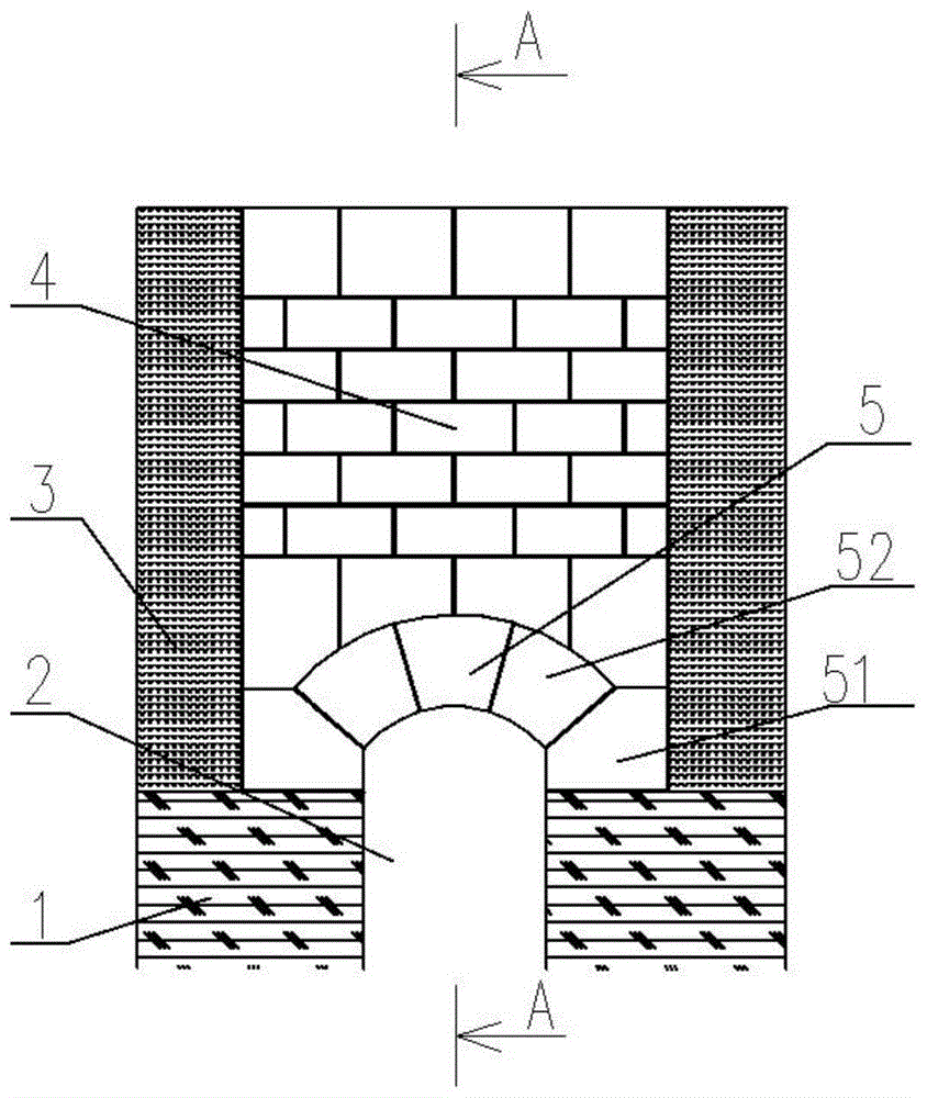 一种装煤孔、导烟孔或上升管孔的砌体结构的制作方法