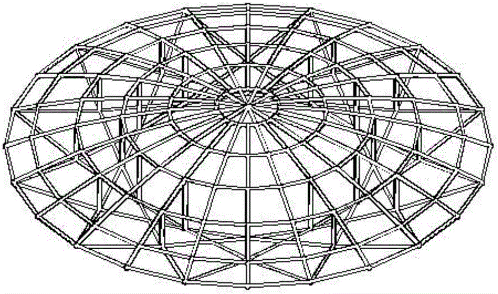 单层球面肋环型交叉索承网壳结构的制作方法