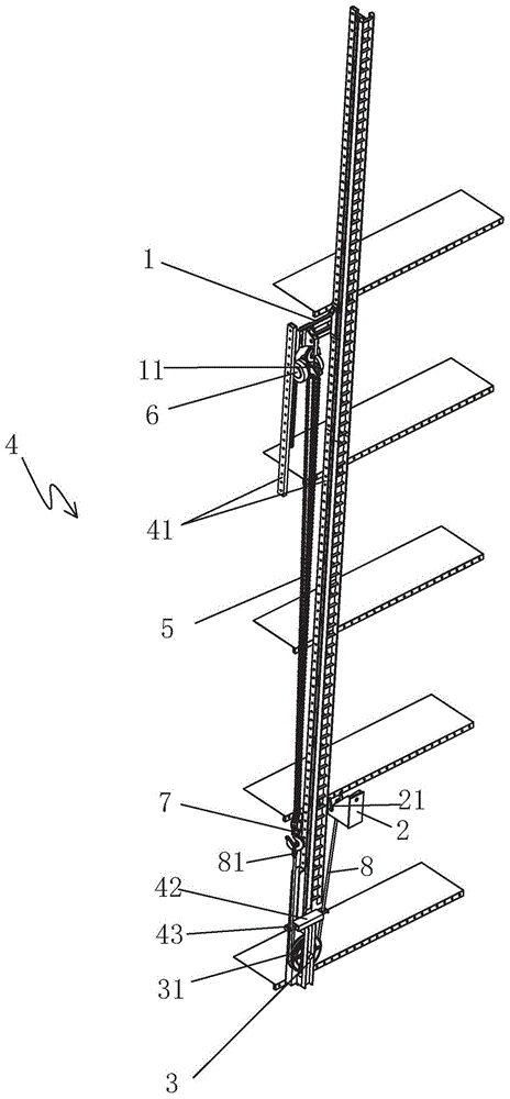 一种用于爬架提升的滑轮式正挂葫芦安装结构的制作方法