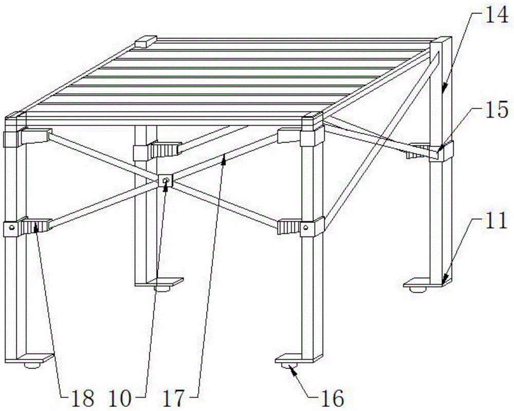 可折叠桌子和帐篷的一体装置的制作方法