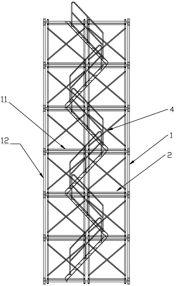 建筑施工垂直梯笼的制作方法