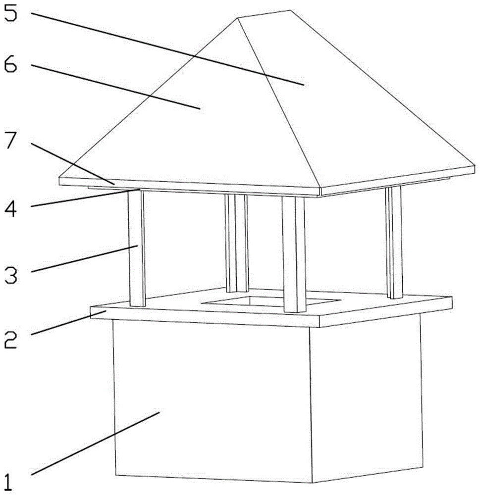 一种石材排烟气道出屋面风帽的施工方法与流程