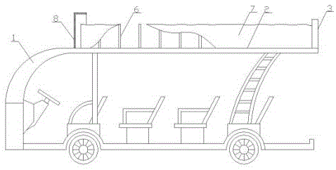 一种后拉式敞篷新能源山地观光车的制作方法