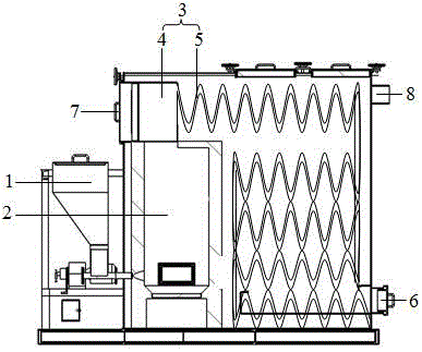 一种螺旋换热生物质热水锅炉的制作方法