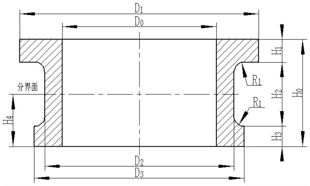 一种非对称双台阶环件辗扩毛坯尺寸的设计方法与流程