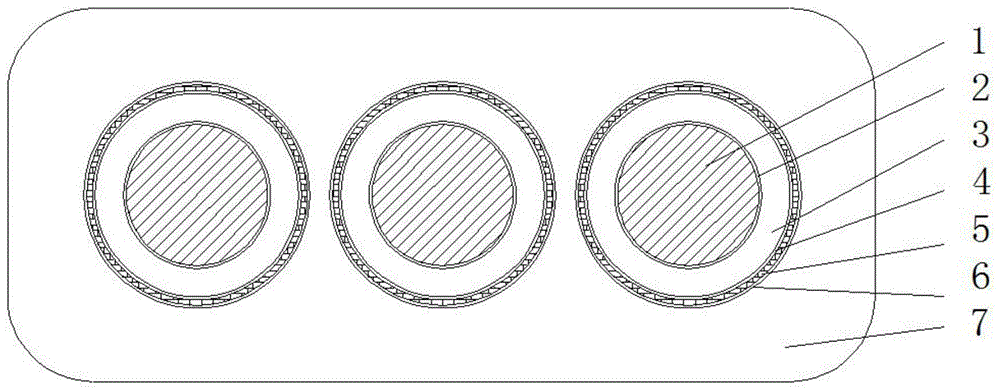 一种中压堆取料机用扁电缆的制作方法