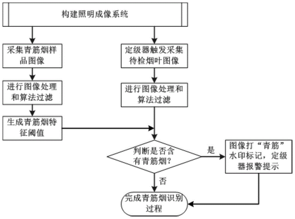 一种初烤烟叶青筋烟自动识别方法及青筋烟检测报警系统与流程