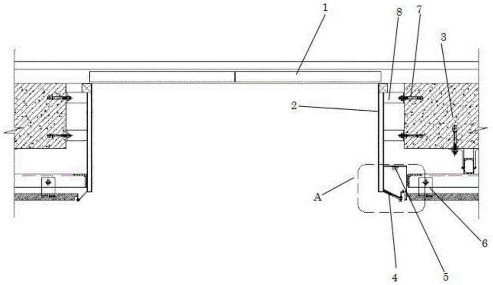 一种通长灯结构的电梯厅到站指示灯系统及其施工方法与流程