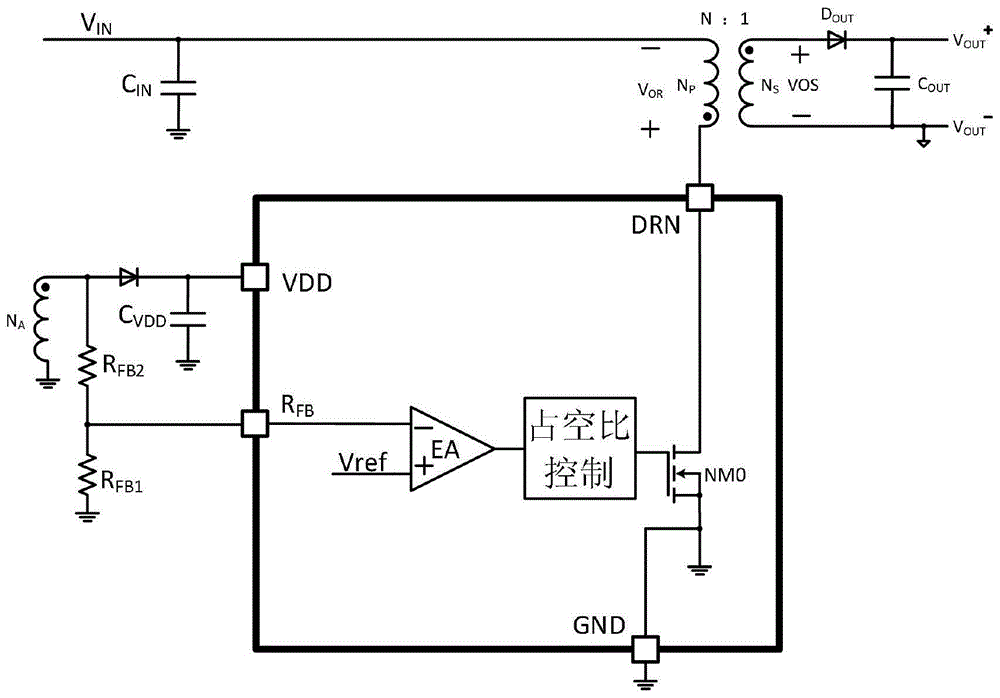 DCDC原边反馈电压检测设定电路及其方法与流程