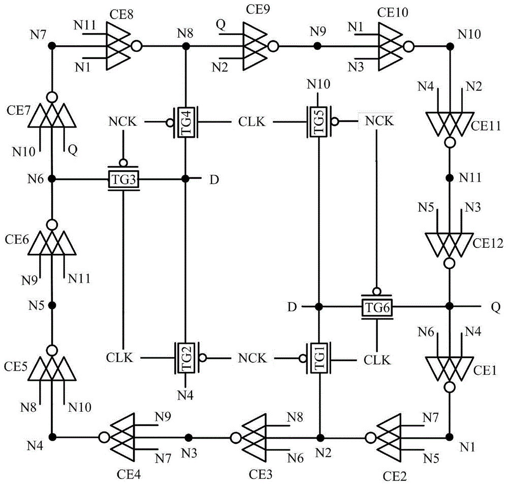 一种任意三节点翻转完全自恢复的锁存器的制作方法