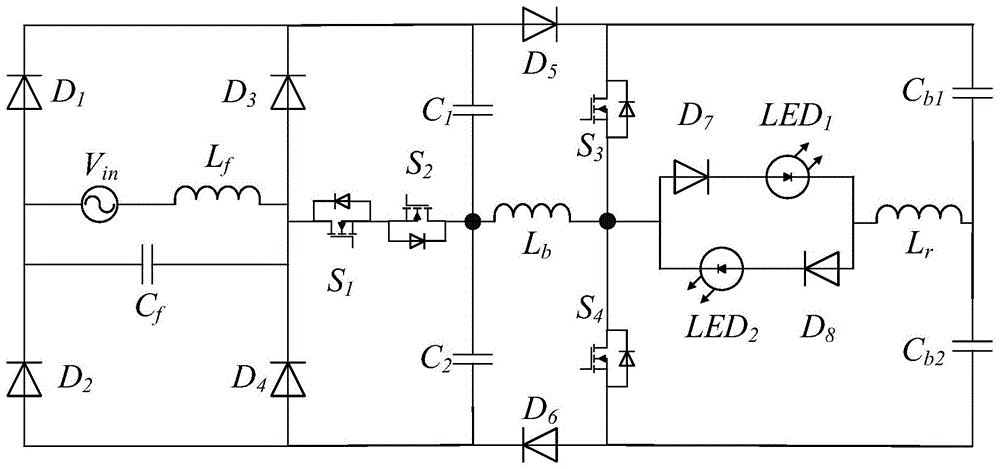 单极式多模态宽范围输入电压无电解电容LED驱动器的制作方法