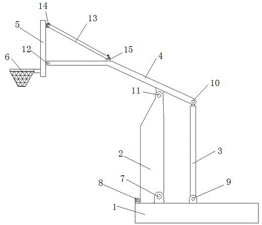 一种小学生用篮球架的制作方法