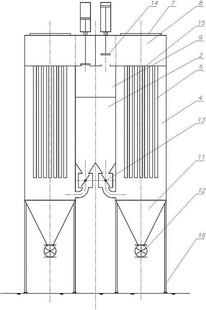 一种袋式除尘器组合体的制作方法