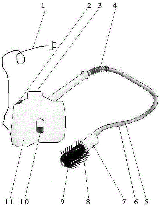 温控蒸汽护发梳的制作方法