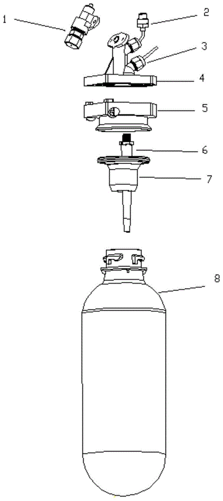 一种气泡水机带导向定位自锁安全瓶口的制作方法