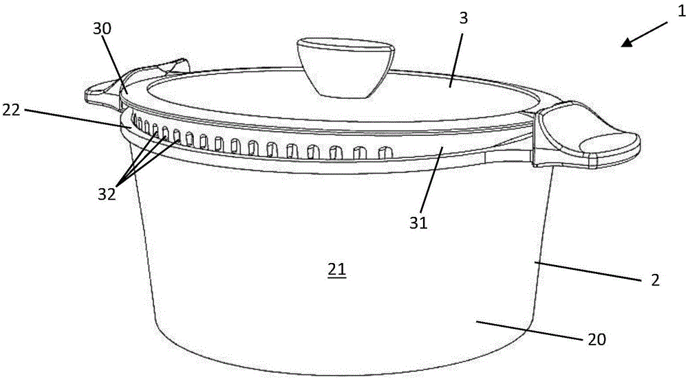 具有带有用于倒出烹饪液的集成开口的盖的烹饪器具的制作方法