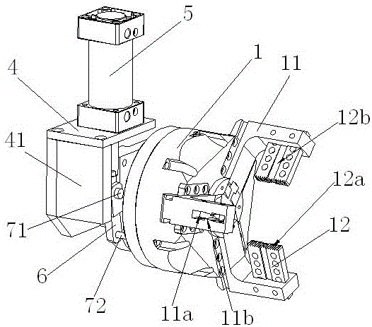 一种由直线气缸驱动的抓手角度调节装置的制作方法