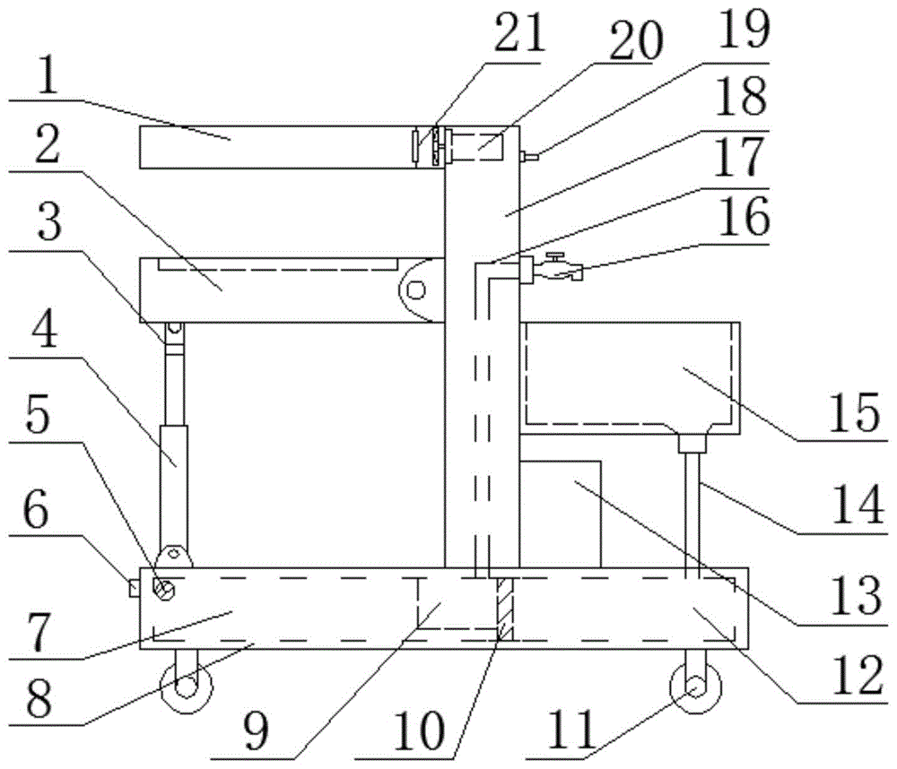 一种汽车维修用工具架的制作方法