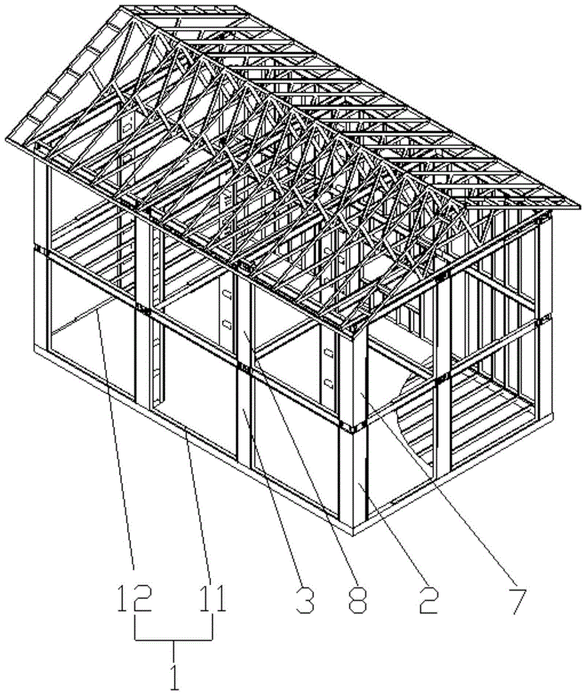 一种钢木复合剪力墙结构体系房屋的制作方法