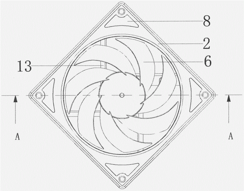 一种电脑机箱用方形风扇的制作方法