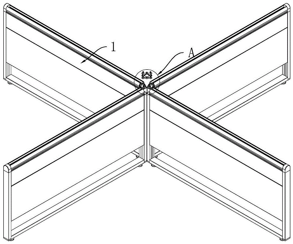 一种屏风转接的连接结构的制作方法