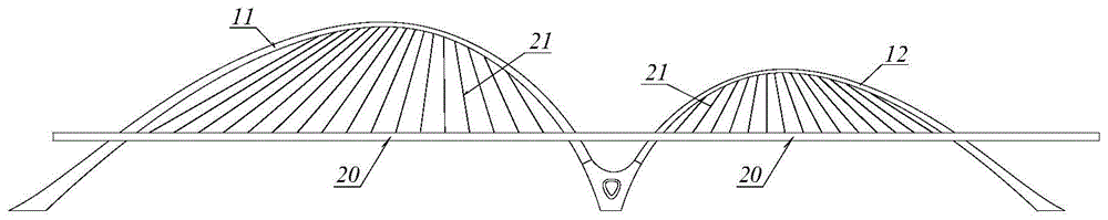 一种鸟型仿生的异形连续拱结构桥梁的制作方法