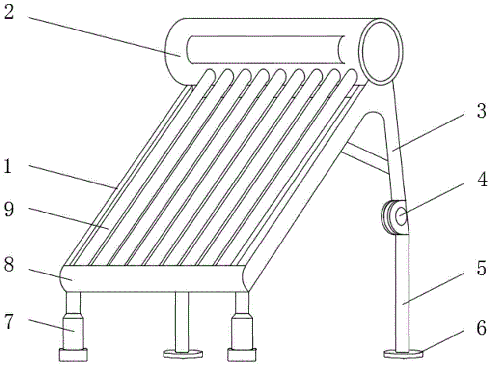 一种可调节角度的太阳能热水器防护装置的制作方法