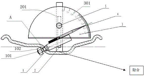 一种轮辋气门孔角度的测量装置的制作方法