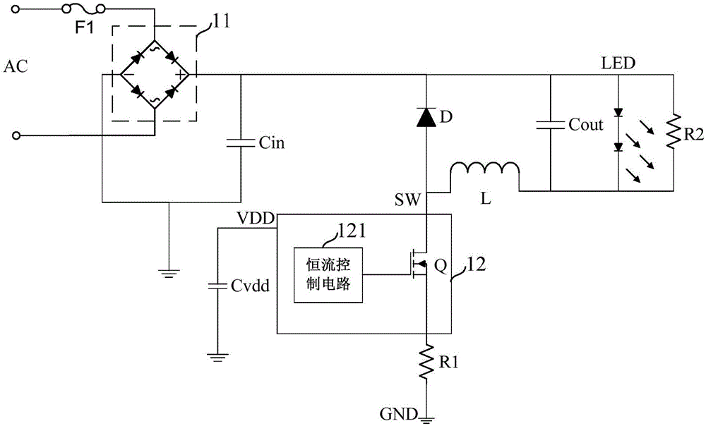 一种恒流控制模块、非隔离降压电路及恒流控制方法与流程