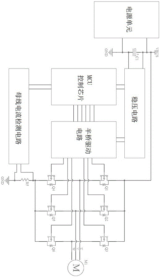 一种无刷电机启动短路检测电路及检测方法与流程