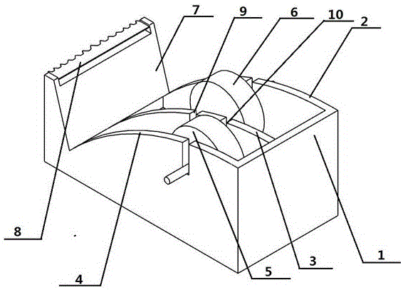一种活板底座式胶带切割器的制作方法